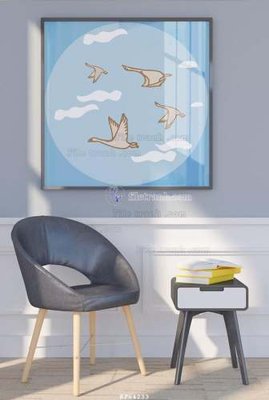 File ảnh gốc File tranh hiện đại pha lê gương KF64233 (chuyên in mica)