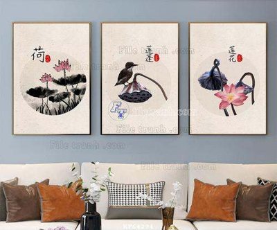 File ảnh File tranh hiện đại pha lê gương KF64294 (gốc) in decal dán tường