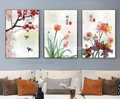 File gốc File tranh hiện đại pha lê gương KF64298 (in mica) cắt laser