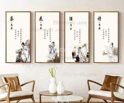 File gốc File tranh hiện đại pha lê gương KF64334 (in lụa) tranh mã đáo