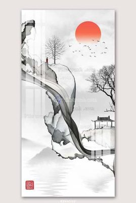 File gốc File tranh hiện đại pha lê gương KF64516 (phong cách) châu Âu