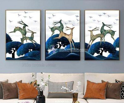 File in ấn chuyên nghiệp File tranh hiện đại pha lê gương KF64613 (file gốc)