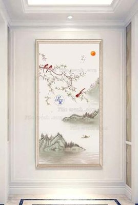 File tranh File tranh hiện đại pha lê gương KF64668 (gốc) chủ đề động vật