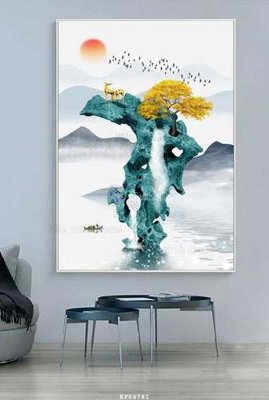 Download file gốc File tranh hiện đại pha lê gương KF64741 (in lụa) nghệ thuật