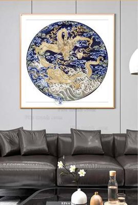 Download file gốc File tranh hiện đại pha lê gương KF64768 (in lụa) hoa lá