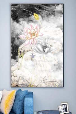 File gốc File tranh hiện đại pha lê gương KF64941 (chuẩn màu) cho in offset