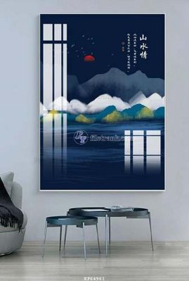 File gốc File tranh hiện đại pha lê gương KF64961 (in ấn) màu sắc trung thực