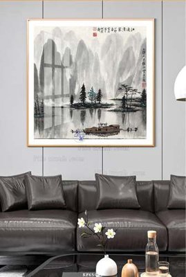 File tranh gốc PSD File tranh hiện đại pha lê gương KF65049 còn nguyên layer