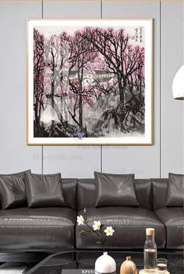 File gốc File tranh hiện đại pha lê gương KF65062 (in lụa) trang trí tường