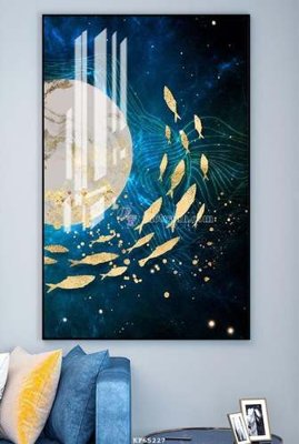 File in trần File tranh hiện đại pha lê gương KF65227 (bản gốc) bầu trời