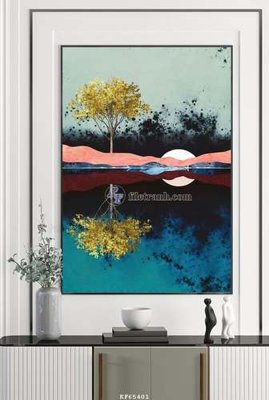File tranh File tranh hiện đại pha lê gương KF65401 (bản gốc) in canvas