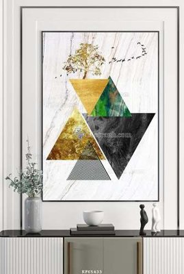 File tranh quảng cáo File tranh hiện đại pha lê gương KF65433 (download file gốc)