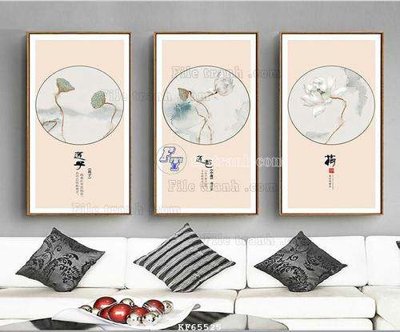 File in trần File tranh hiện đại pha lê gương KF65525 (file gốc) xuyên sáng