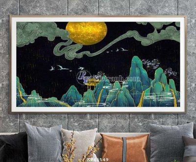 Ảnh gốc File tranh hiện đại pha lê gương KF65549 (độ nét cao) in mica