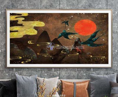 File in ấn chuyên nghiệp File tranh hiện đại pha lê gương KF65552 (file gốc)