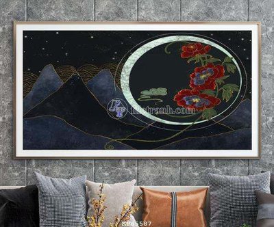 File PSD in ấn File tranh hiện đại pha lê gương KF65587 (chất lượng cao)