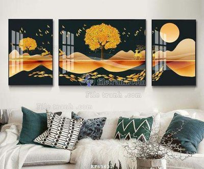 File tranh gốc File tranh hiện đại pha lê gương KF65632 (sắc nét từng chi tiết)