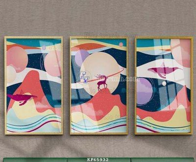 File tranh gốc File tranh hiện đại pha lê gương KF65932 (bản đẹp) độc quyền