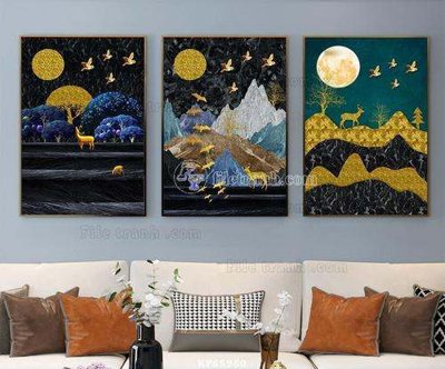 File tranh File tranh hiện đại pha lê gương KF65960 (ảnh gốc) độc quyền