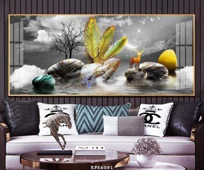 File gốc File tranh hiện đại pha lê gương KF66091 (PNG) chất lượng cao