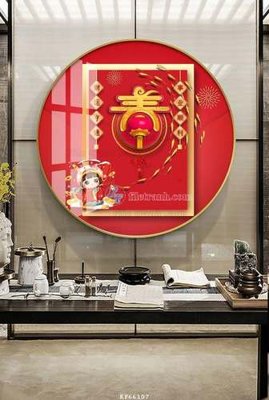 File gốc File tranh hiện đại pha lê gương KF66107 (trang trí) phòng ngủ