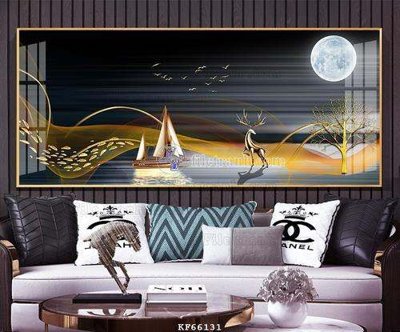 Ảnh gốc File tranh hiện đại pha lê gương KF66131 (độ nét cao) in mica