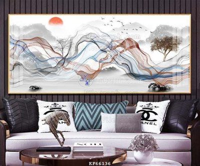 Ảnh gốc file in lụa File tranh hiện đại pha lê gương KF66136 chi tiết