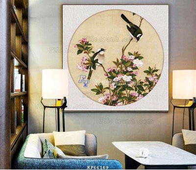 File in ấn File tranh hiện đại pha lê gương KF66169 (bản gốc) chất lượng cao