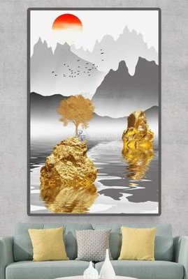 File gốc File tranh hiện đại pha lê gương KF66242 (in lụa) cao cấp