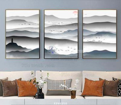 Tải file File tranh hiện đại pha lê gương KF66250 (gốc) in nhanh