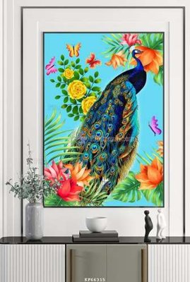 Hình ảnh file gốc in lụa File tranh hiện đại pha lê gương KF66315