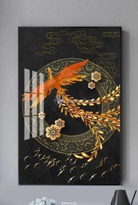 File in trần File tranh hiện đại pha lê gương KF66320 (bản gốc) đại dương