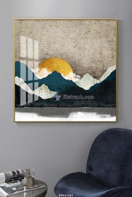 File in lụa File tranh hiện đại pha lê gương KF66342 (chất lượng cao) File tranh hiện đại pha lê gương KF66342