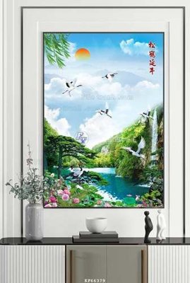 File gốc File tranh hiện đại pha lê gương KF66379 (phong cách) tối giản