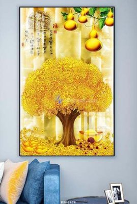 File gốc File tranh hiện đại pha lê gương KF66476 (trang trí) phòng làm việc