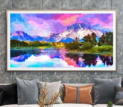 File PSD File tranh hiện đại pha lê gương KF66543 (gốc) cho designer