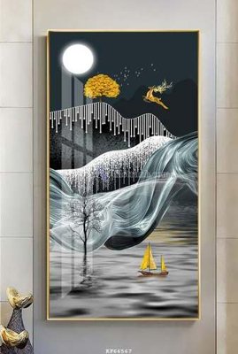 File PSD File tranh hiện đại pha lê gương KF66567 (nguyên bản) cho thiết kế