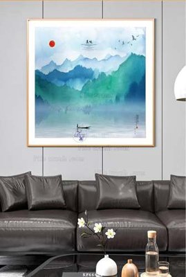 File gốc in mica File tranh hiện đại pha lê gương KF66615 chất lượng