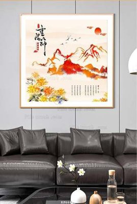 File in mica File tranh hiện đại pha lê gương KF66645 (bản gốc) làm vách ngăn