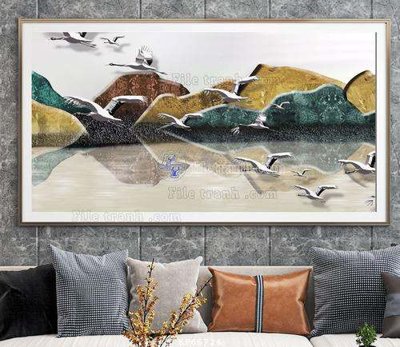 Ảnh gốc File tranh hiện đại pha lê gương KF66724 (nét căng) in mica