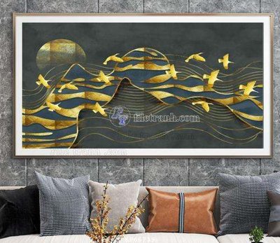 File gốc File tranh hiện đại pha lê gương KF66739 (PNG) không nền chất lượng