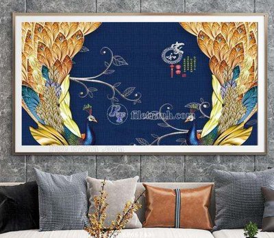 File PSD File tranh hiện đại pha lê gương KF66743 (bản gốc) dễ dàng edit