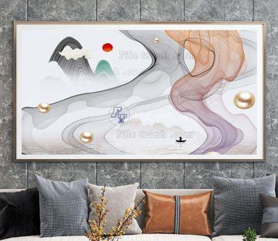 File in ấn File tranh hiện đại pha lê gương KF66825 (bản gốc) từ file gốc