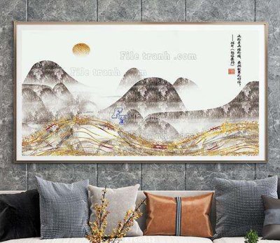 File gốc File tranh hiện đại pha lê gương KF66833 (trang trí) phòng ngủ