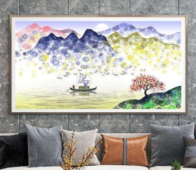 Tải file File tranh hiện đại pha lê gương KF66843 (PSD) cho in ấn quảng cáo