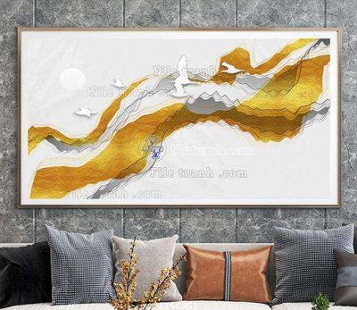 Tải file PSD File tranh hiện đại pha lê gương KF66851 (nguyên layer) để in