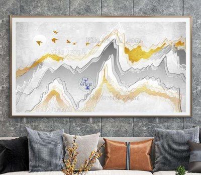 File gốc File tranh hiện đại pha lê gương KF66852 (thiết kế) độc quyền