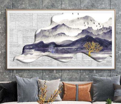 File gốc File tranh hiện đại pha lê gương KF66858 (in tráng gương) sang trọng