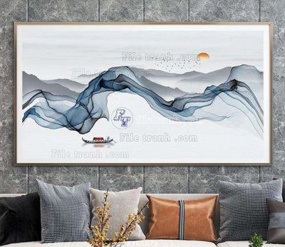 File gốc File tranh hiện đại pha lê gương KF66879 (phong cách) châu Âu