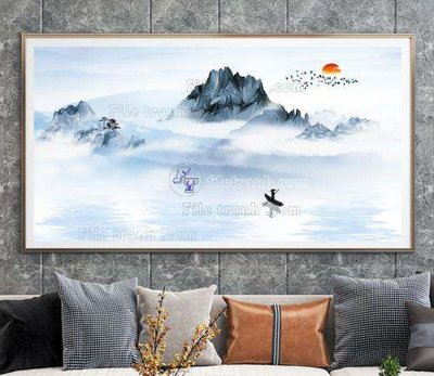 File in ấn File tranh hiện đại pha lê gương KF66901 (bản gốc) từ file gốc